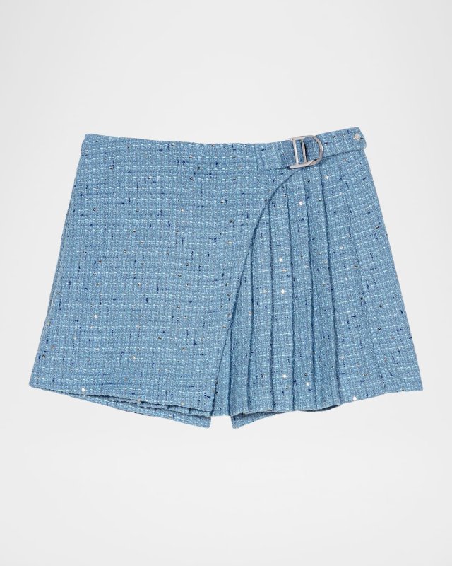 Ilya Sequined Tweed Skort